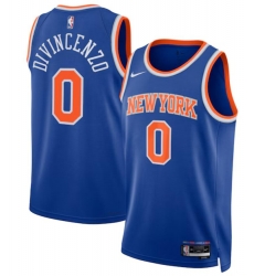 New York Knicks Nike Association Edition Swingman #0 Jersey Blue  Donte DiVincenzo