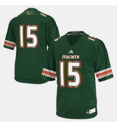 Men Miami Hurricanes College Football Green Jersey