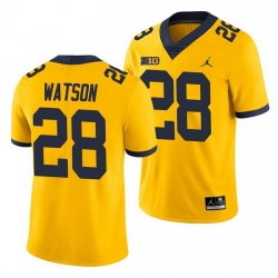 Michigan Wolverines Brandon Watson Yellow Game Men'S Jersey