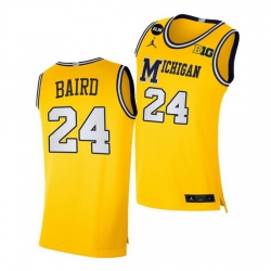 Michigan Wolverines C.J. Baird Yellow Blm Social Justice Men Jersey