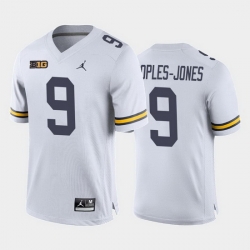 Michigan Wolverines Donovan Peoples Jones White Away Men'S Jersey