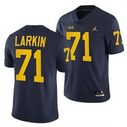 Michigan Wolverines Dylan Larkin Navy Red Wings Player College Football Jersey