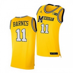 Michigan Wolverines Isaiah Barnes Maize Replica Jersey