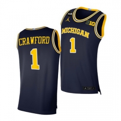 Michigan Wolverines Jamal Crawford Navy Blm Social Justice Jersey