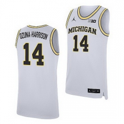 Michigan Wolverines Rico Ozuna Harrison White Replica Jersey