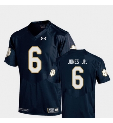 Men Notre Dame Fighting Irish Tony Jones Jr. 6 Navy College Football Replica Jersey