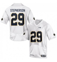 Men Under Armour 29 Replica White Kevin Stepherson Notre Dame Fighting Irish Alumni Football Jersey