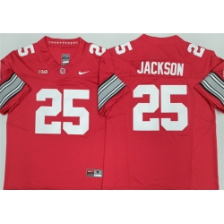 Men Ohio State Buckeyes  25 Lamar Bo Jackson Red F U S E  Limited Stitched Jersey