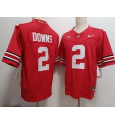 Men Ohio State Buckeyes Caleb Downs #2 Red Vapor Limited Stitched NCAA Football Jersey