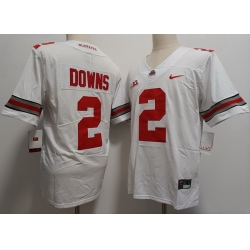 Men Ohio State Buckeyes Caleb Downs #2 white F U S E Stitched NCAA Football Jersey