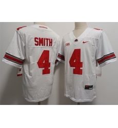 Men Ohio State Buckeyes Jeremiah Smith #4 white F U S E Stitched NCAA Football Jersey