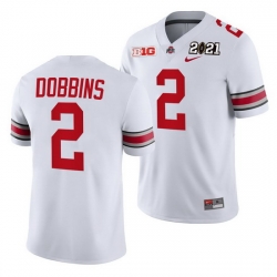 Ohio State Buckeyes J.K. Dobbins White 2021 Sugar Bowl Champions College Football Playoff College Football Playoff Jersey 0