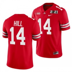 Ohio State Buckeyes K.J. Hill Scarlet 2021 Sugar Bowl Champions College Football Playoff College Football Playoff Jersey