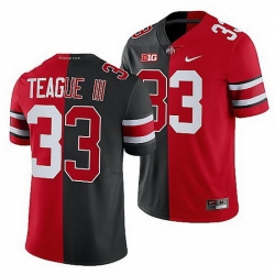 Ohio State Buckeyes Master Teague Iii Scarlet Black Split Edition Men Jersey