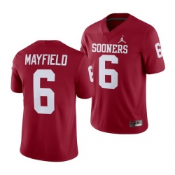 Oklahoma Sooners Baker Mayfield Crimson Alumni Football Game Men'S Jersey