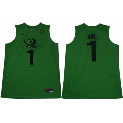 Ducks 1 Bol Bol Apple Green Limited Stitched College Jersey 