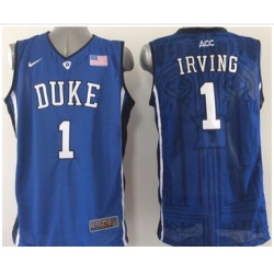 Duke Blue Devils #1 Kyrie Irving Blue Basketball Stitched NCAA Jersey