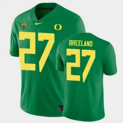 Men Oregon Ducks Jacob Breeland College Football Green Game Jersey