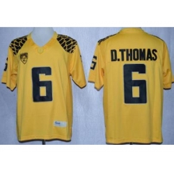 Oregon Duck 6 De'Anthony Thomas Yellow Limited NCAA Jerseys