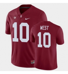 Men Stanford Cardinal Jack West College Football Cardinal Game Jersey