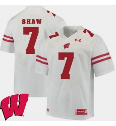 Men Wisconsin Badgers Bradrick Shaw White Alumni Football Game Ncaa 2018 Jersey