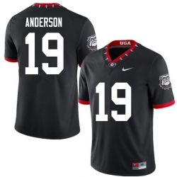 2020 Men #19 Adam Anderson Georgia Bulldogs Mascot 100th Anniversary College Football Jerseys Sale-B