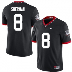 2020 Men #8 MJ Sherman Georgia Bulldogs Mascot 100th Anniversary College Football Jerseys Sale-Black