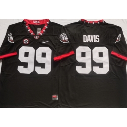 2020 Men #99 Jordan Davis Georgia Bulldogs Mascot 100th Anniversary College Football Jerseys Sale-BlACK