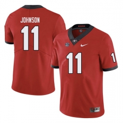 Men #11 Jermaine Johnson Georgia Bulldogs College Football Jerseys red