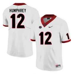 Men #12 Julian Humphrey Georgia Bulldogs College Football Jerseys Sale-White