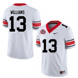 Men #13 Mykel Williams Georgia Bulldogs College Football Jerseys Sale-40th Anniversary