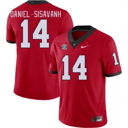 Men #14 David Daniel-Sisavanh Georgia Bulldogs College Football Jerseys Stitched-Red