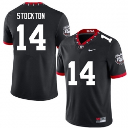 Men #14 Gunner Stockton Georgia Bulldogs College Football Jerseys Sale-100th Anniversary