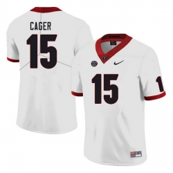 Men #15 Lawrence Cager Georgia Bulldogs College Football Jerseys Sale-White