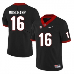 Men #16 Jackson Muschamp Georgia Bulldogs College Football Jerseys Sale-Black Anniversary