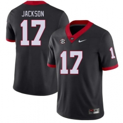 Men #17 Dan Jackson Georgia Bulldogs College Football Jerseys Stitched-Black