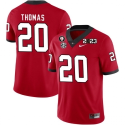 Men #20 JaCorey Thomas Georgia Bulldogs 2022-23 CTP National Championship Football Jerseys