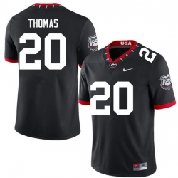 Men #20 JaCorey Thomas Georgia Bulldogs College Football Jerseys Sale-100th Anniversary