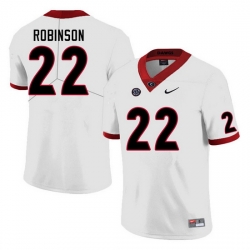 Men #22 Branson Robinson Georgia Bulldogs College Football Jerseys Sale-White