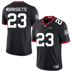 Men #23 De'Nylon Morrissette Georgia Bulldogs College Football Jerseys Sale-100th Anniversary