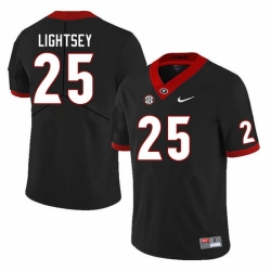 Men #25 E.J. Lightsey Georgia Bulldogs College Football Jerseys Sale-Black