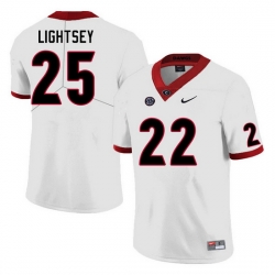 Men #25 E.J. Lightsey Georgia Bulldogs College Football Jerseys Sale-White