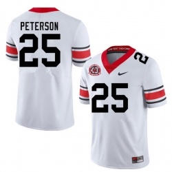 Men #25 Steven Peterson Georgia Bulldogs Nationals Champions 40th Anniversary College Football Jerse