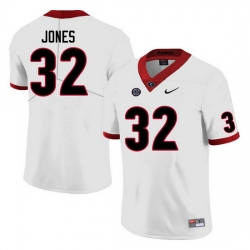 Men #32 Cash Jones Georgia Bulldogs College Football Jerseys Sale-White Anniversary