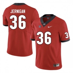 Men #36 Randon Jernigan Georgia Bulldogs College Football Jerseys Sale-Red Anniversary