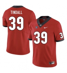 Men #39 Brady Tindall Georgia Bulldogs College Football Jerseys Sale-Red