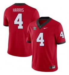 Men #4 A.J. Harris Georgia Bulldogs College Football Jerseys Stitched-Red