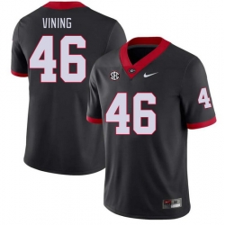 Men #46 George Vining Georgia Bulldogs College Football Jerseys Stitched-Black