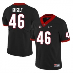 Men #46 Kurt Knisely Georgia Bulldogs College Football Jerseys Sale-Black