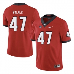 Men #47 Payne Walker Georgia Bulldogs College Football Jerseys Sale-red